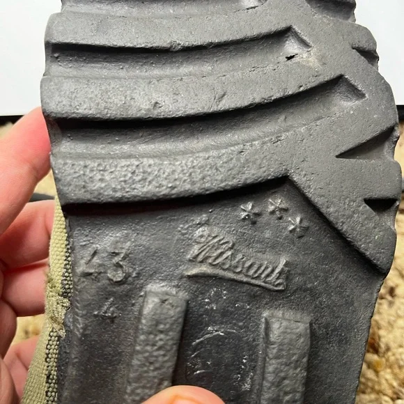 Vintage Wissart Military Canvas Gaiter Double Buckle Army Boot Size 43 - Picture 15 of 16